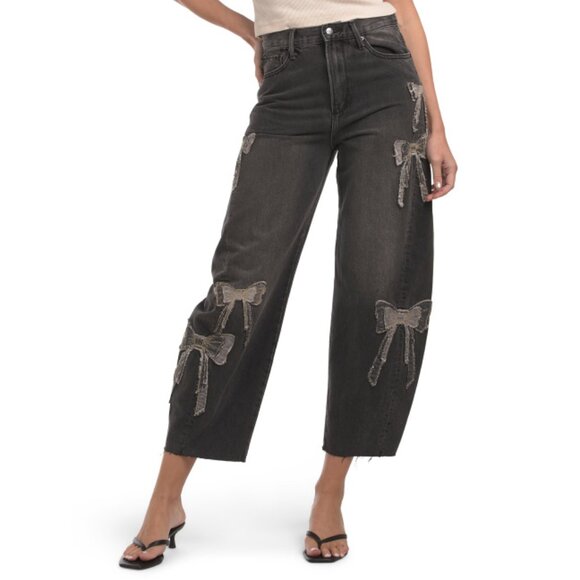 DRIFTWOOD JEANS Washed Black Bow What Fun Parker Jeans - Picture 1 of 2